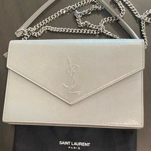 Authentic Saint Laurent wallet on chain YSL